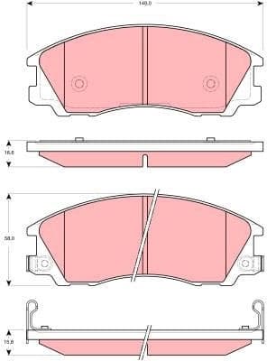 Brake Pad Set, disc brake GDB3299 - image 3