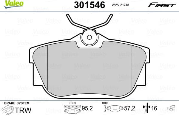 Brake Pad Set, disc brake ESSENTIAL 301546