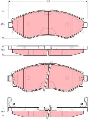Brake Pad Set, disc brake GDB3345 - image 2