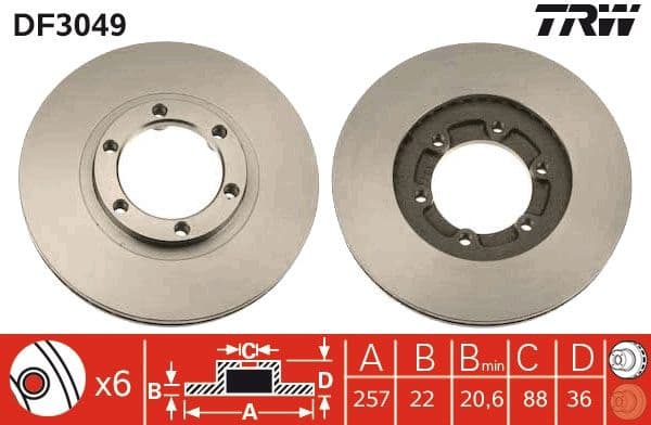 Brake Disc DF3049 - image 3