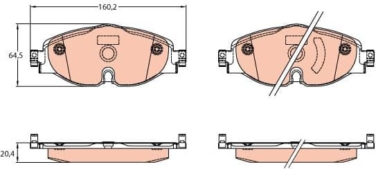 Brake pads front, Top Quality GDB2143 - image 2