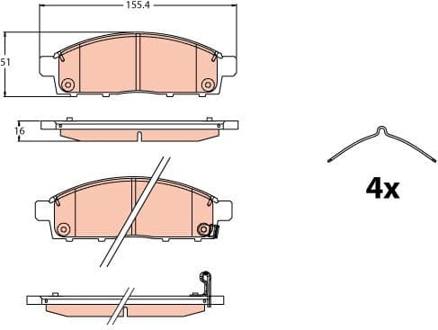 Brake Pad Set, disc brake GDB2124 - image 2