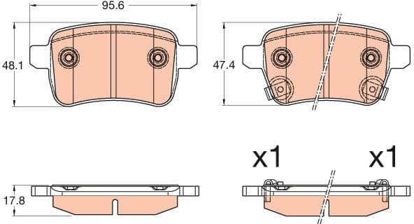Brake Pad Set, disc brake GDB2032 - image 3