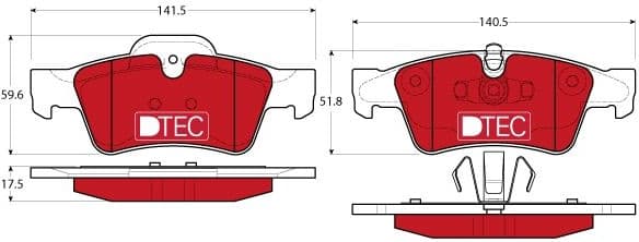 Brake Pad Set, disc brake DTEC COTEC GDB1643DTE - image 2