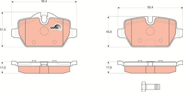 Brake pads rear, Top Quality GDB1612 - image 2