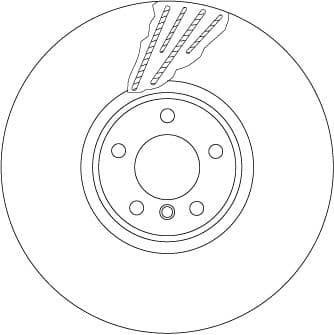 Brake Disc TRW SINGLE DF6618S - image 2
