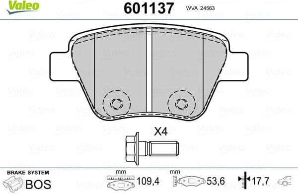 Brake Pad Set, disc brake 601137