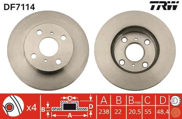 Brake Disc DF7114 - image 2