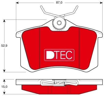 Brake Pad Set, disc brake DTEC COTEC GDB823DTE - image 2