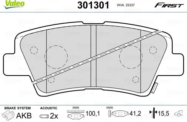 Brake Pad Set, disc brake ESSENTIAL 301301
