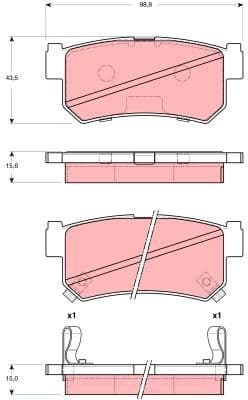 Brake Pad Set, disc brake GDB3382 - image 2