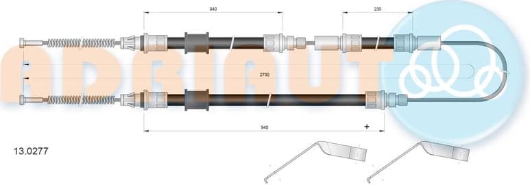 Cable handbrake 13.0277 - image 2