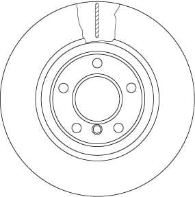 Brake Disc TRW SINGLE DF6616S - image 2