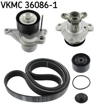 Water Pump + V-ribbed Belt Kit VKMC360861 - image 2
