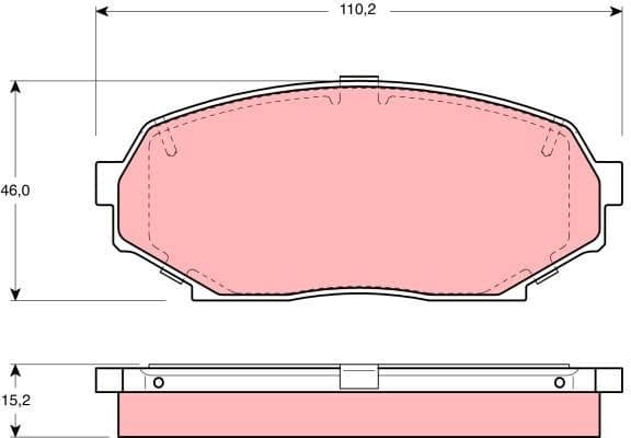 Brake Pad Set, disc brake GDB1028 - image 2