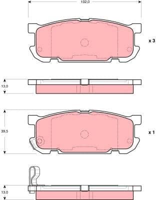 Brake Pad Set, disc brake GDB3303 - image 2