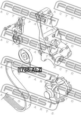 Deflection/Guide Pulley, V-ribbed belt 1788-ALZ - image 2
