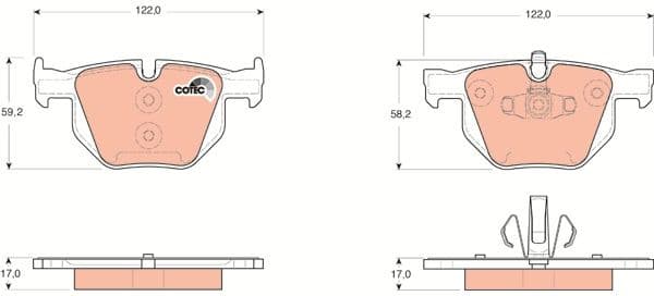 Brake pads rear, Top Quality GDB1560 - image 3
