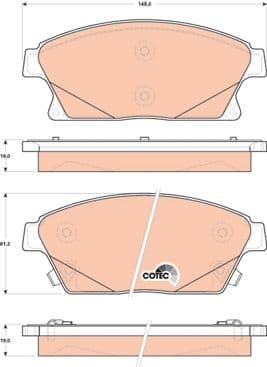 Brake pads front, Top Quality GDB1847 - image 3