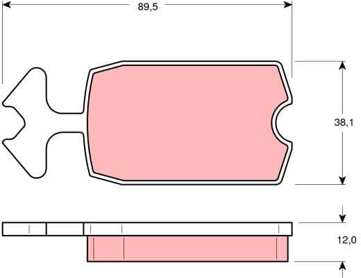Brake Pad Set, disc brake GDB127 - image 2