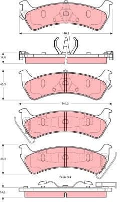 Brake Pad Set, disc brake GDB4094 - image 2