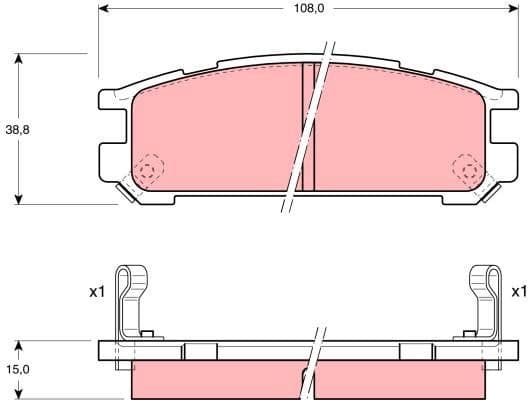 Brake Pad Set, disc brake GDB990 - image 2