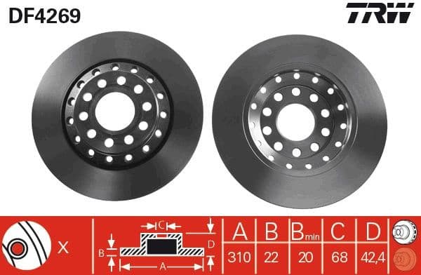 Brake Disc DF4269 - image 3