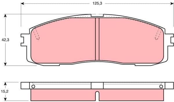 Brake Pad Set, disc brake GDB872 - image 2