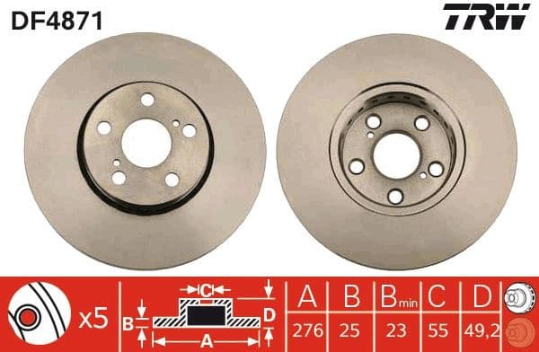 Brake Disc DF4871 - image 3