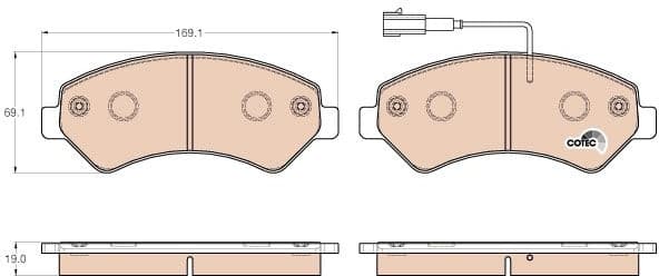 Brake pads front, Top Quality GDB1982 - image 3