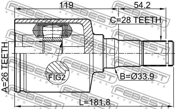 Joint Kit, drive shaft 2111-CA2LH - image 2