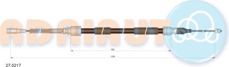 Cable Pull, parking brake 27.0217