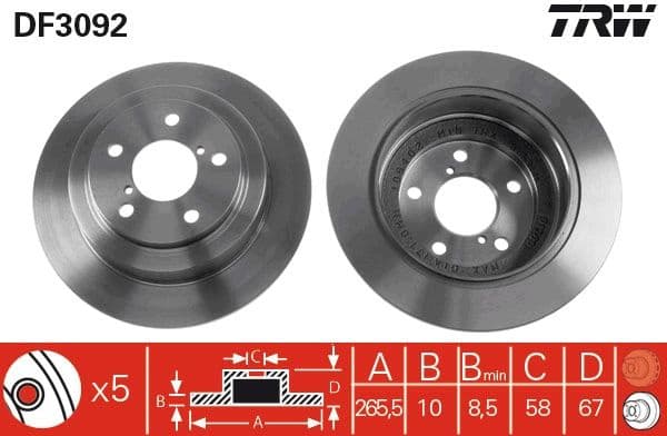 Brake Disc DF3092 - image 3