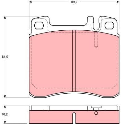 Brake Pad Set, disc brake GDB1122 - image 2