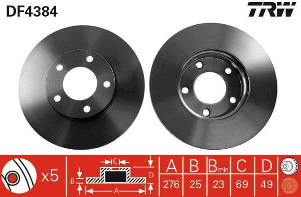 Brake Disc DF4384 - image 3