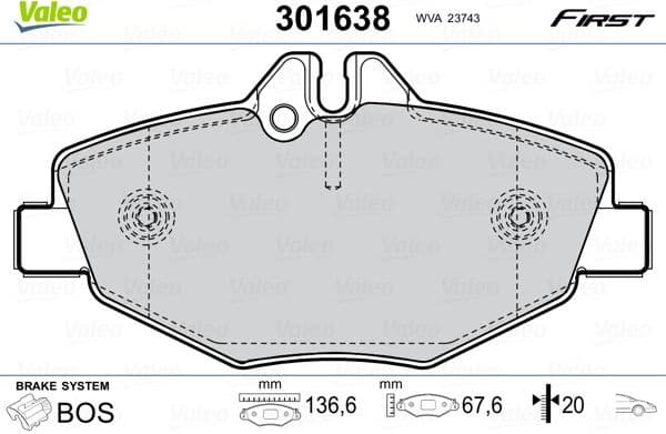 Brake Pad Set, disc brake ESSENTIAL 301638