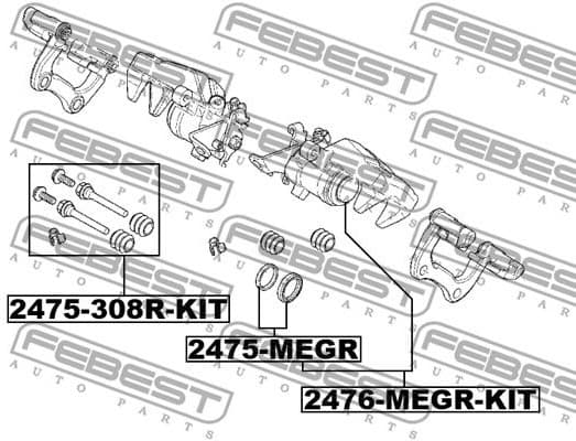 Repair Kit, brake caliper 2476-MEGR-KIT - image 2