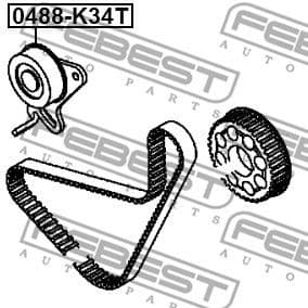 Deflection Pulley/Guide Pulley, timing belt 0488-K34T - image 2