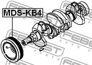 Belt Pulley, crankshaft MDS-KB4 - image 2