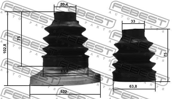Bellow, drive shaft 1617P-211R-KIT - image 2