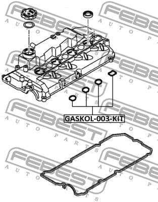 Gasket, cylinder head cover GASKOL-003-KIT - image 2