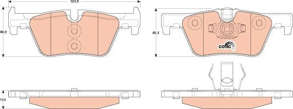 Brake pads rear, Top Quality GDB1919 - image 3