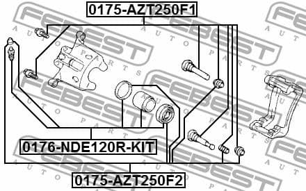 Repair Kit, brake caliper 0175-AZT250F2 - image 2