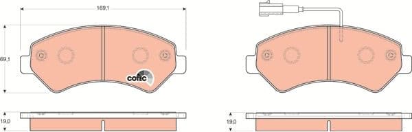 Brake pads front, Top Quality GDB1703 - image 3