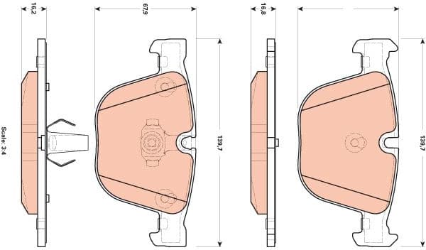 Brake pads rear, Top Quality GDB1892 - image 2