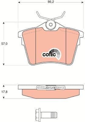 Brake pads rear, Top Quality GDB1596 - image 4