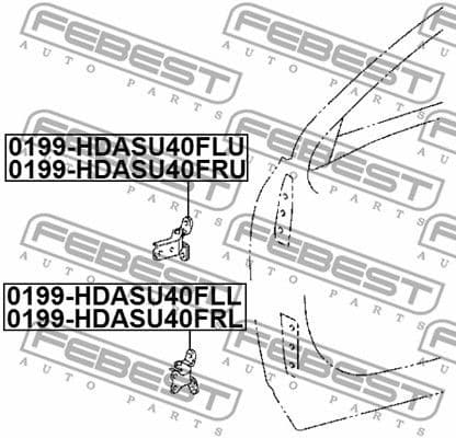 Door Hinge 0199-HDASU40FLL - image 2