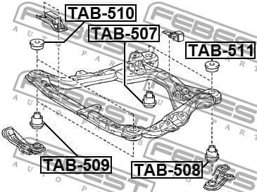 Mounting, support frame/subframe TAB-508 - image 2