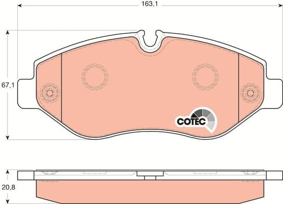 Brake pads front, Top Quality GDB1698 - image 2