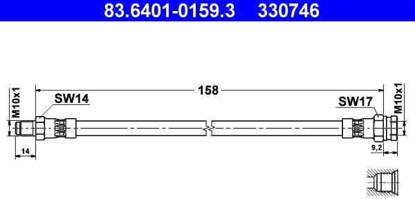 Brake Hose 83.6401-0159.3